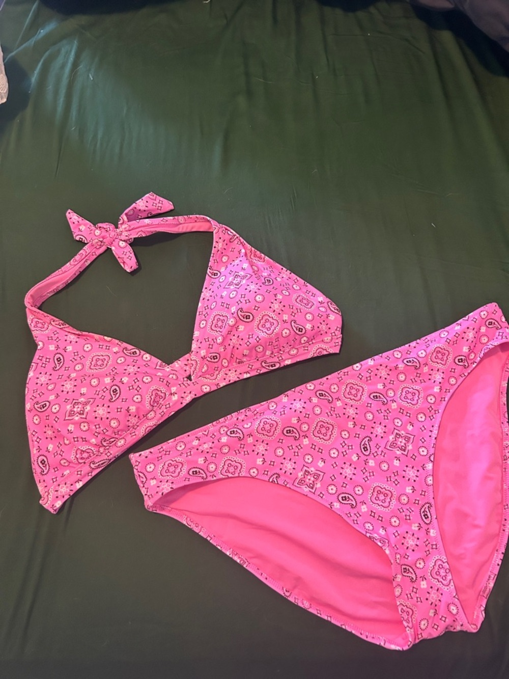 aerie Pink Patterned Two-Piece Bikini Set